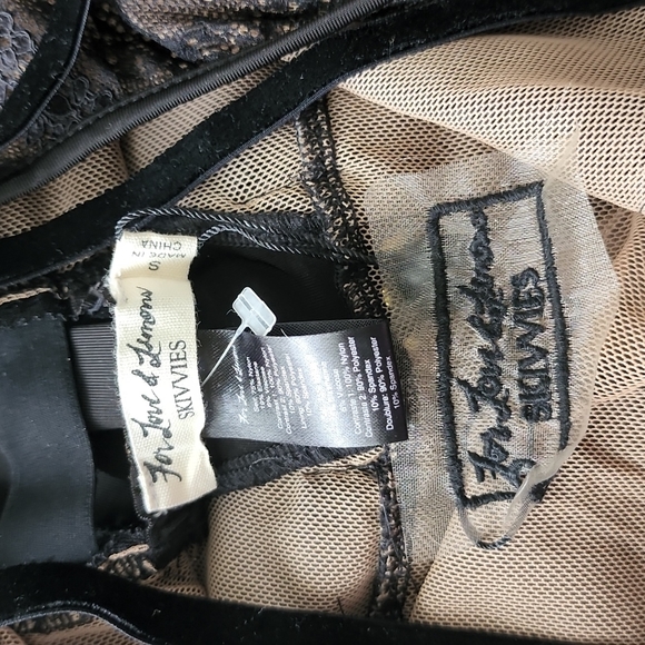 For Love & Lemons Skivvies Evie Lace Bodysuit in Black - Picture 11 of 15